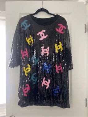 Black Sequin 🤍CC Dress